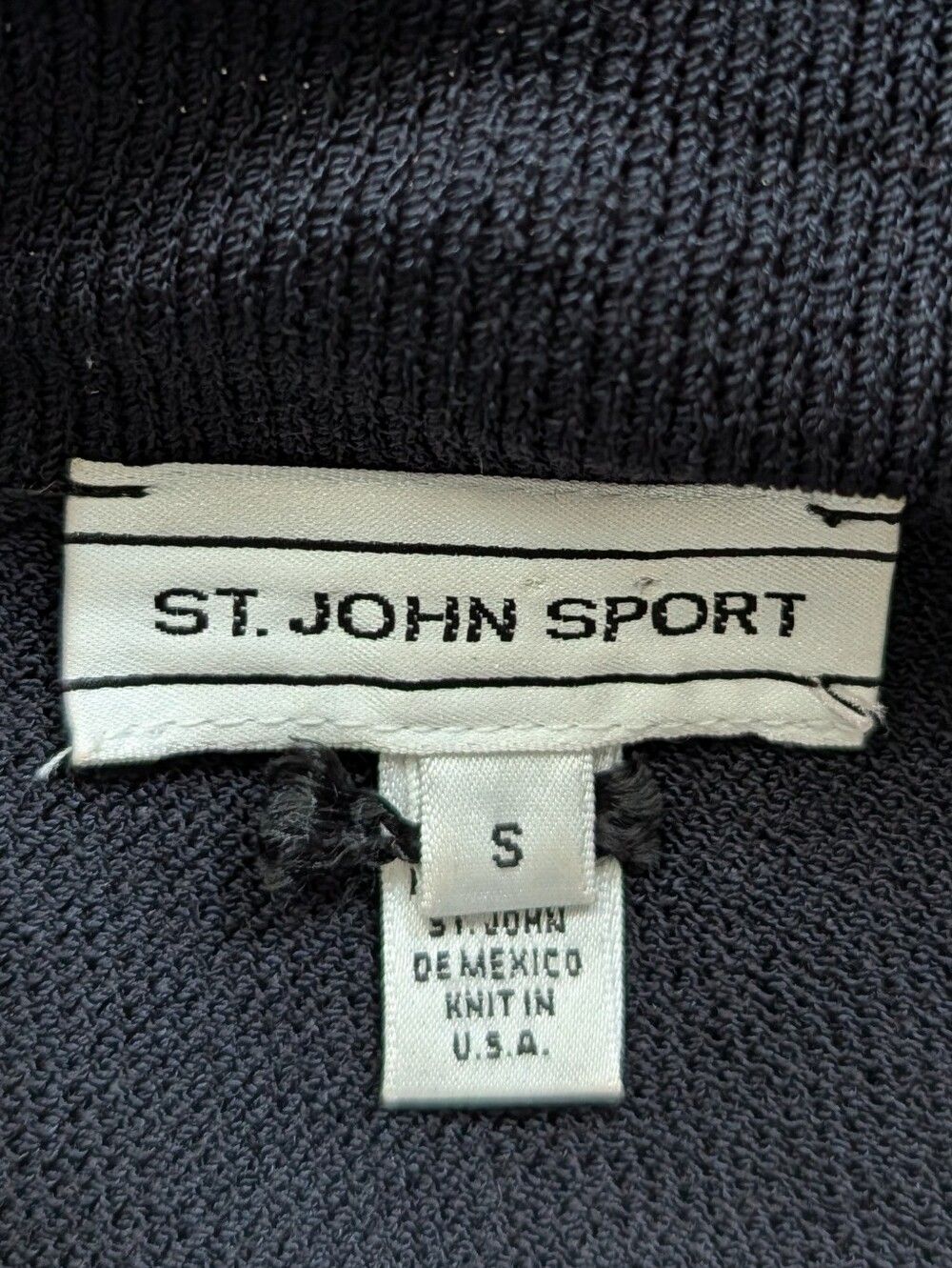 St. John's Sport Womens Black Button Front Metallic Knit Jacket Size Small - Picture 5 of 16